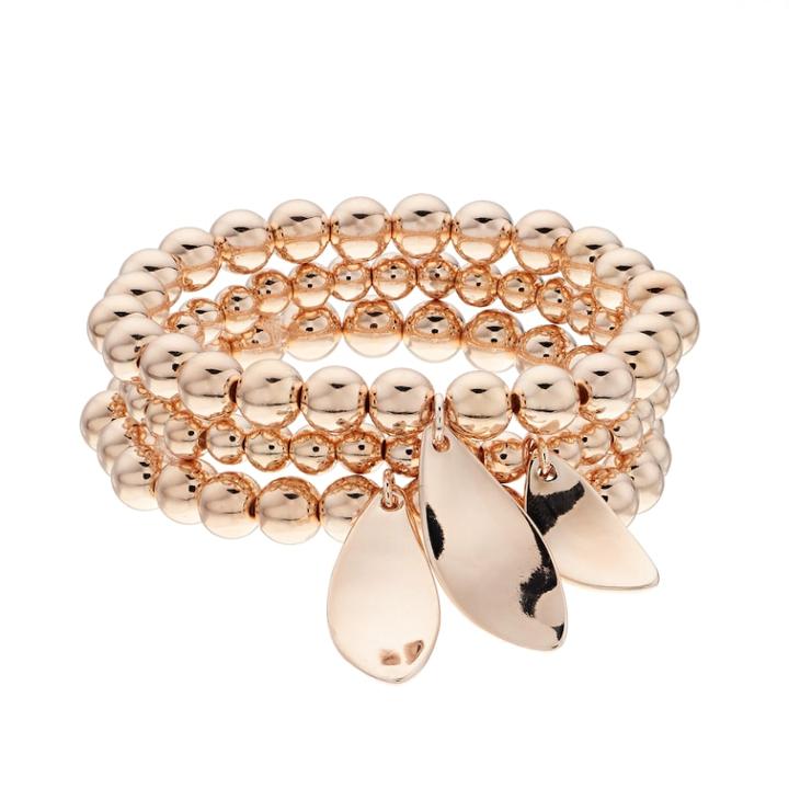 Bead Multi Strand Stretch Bracelet, Women's, Light Pink