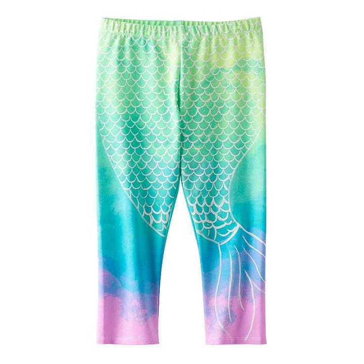 Girls 7-16 & Plus Size So&reg; Patterned Capri Leggings, Girl's, Size: 12 1/2, Turquoise/blue (turq/aqua)