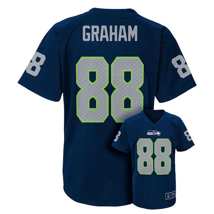 Boys 8-20 Seattle Seahawks Jimmy Graham Replica Jersey, Boy's, Size: Xl(18/20), Blue (navy)
