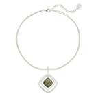 Dana Buchman Simulated Abalone Double Strand Pendant Necklace, Women's, Green
