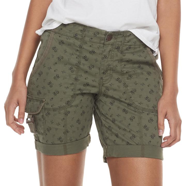 Women's Sonoma Goods For Life&trade; Utility Shorts, Size: 14, Green