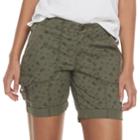 Women's Sonoma Goods For Life&trade; Utility Shorts, Size: 14, Green