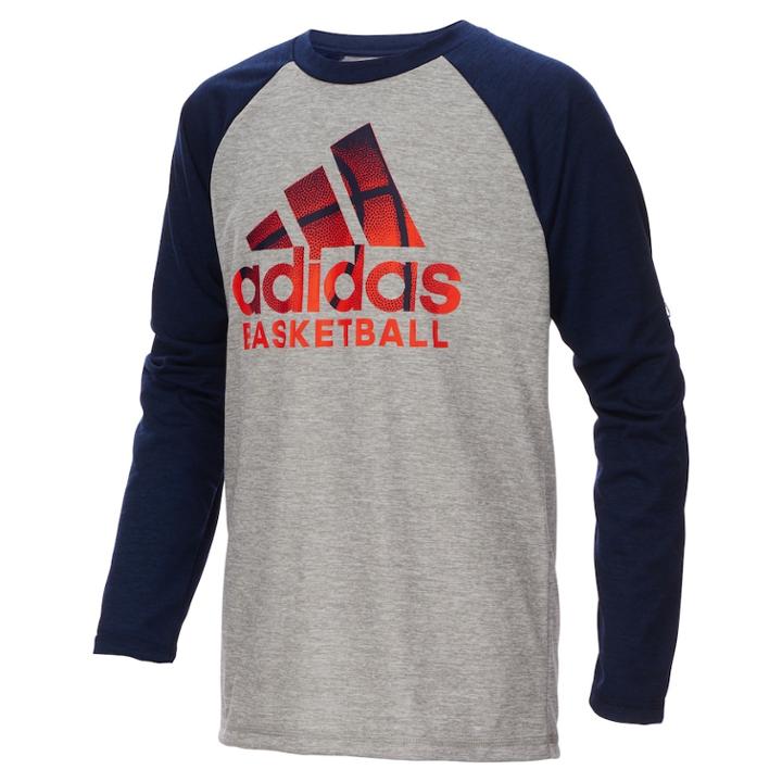 Boys 8-20 Adidas Performance Football Raglan Tee, Size: Xl, Grey