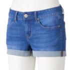 Juniors' So&reg; Rolled Denim Shortie Shorts, Girl's, Size: 13, Blue