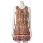 Juniors' About A Girl Knit Lace-up Dress, Size: Medium, Gold