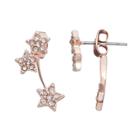 Lc Lauren Conrad Runway Collection Star Front Back Earrings, Women's, Med Pink