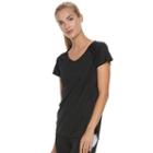 Women's Tek Gear&reg; Performance Step Hem Base Layer Tee, Size: Small, Black