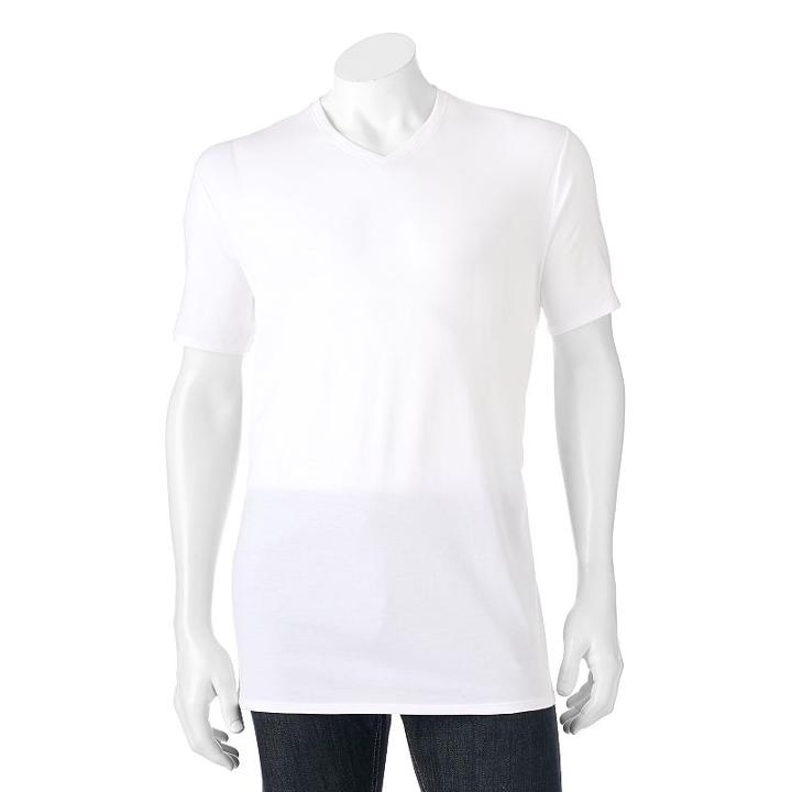 Big & Tall Apt. 9 Core Solid V-neck Tee, Men's, Size: 3xl Tall, White