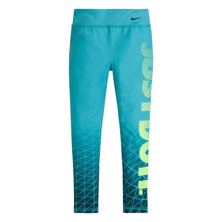 Girls 4-6x Nike Dri-fit Just Do It Skinny-fit Leggings, Size: 4, Med Green