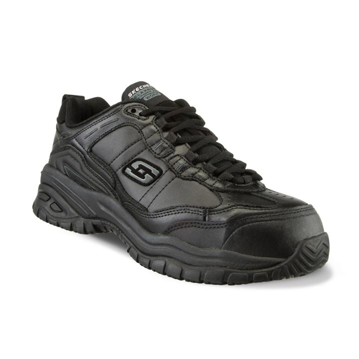 Skechers Work Relaxed Fit Soft Stride Chatham Men's Composite-toe Shoes, Size: 7, Grey (charcoal)