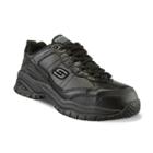 Skechers Work Relaxed Fit Soft Stride Chatham Men's Composite-toe Shoes, Size: 7, Grey (charcoal)
