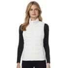 Women's Heat Keep Down Puffer Vest, Size: Medium, White