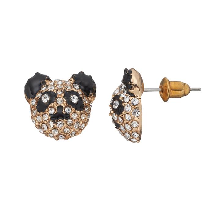 Mudd&reg; Panda Nickel Free Drop Earrings, Women's, Black