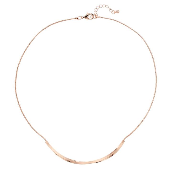 Twisted Curved Bar Necklace, Women's, Pink