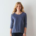 Women's Sonoma Goods For Life&trade; French Terry Dolman Top, Size: Xl, Dark Blue