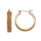 Glittery Inlay Nickel Free Hoop Earrings, Women's, Gold