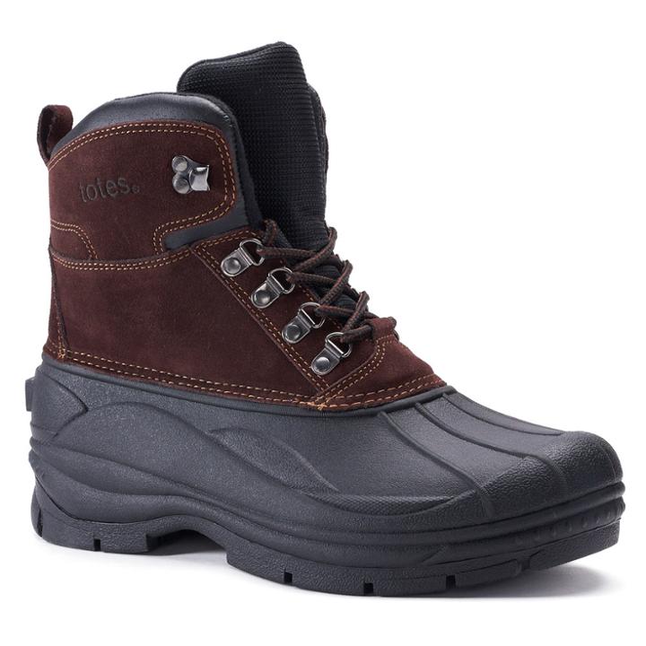 Totes Mount Men's Waterproof Winter Boots, Size: Medium (9), Med Brown
