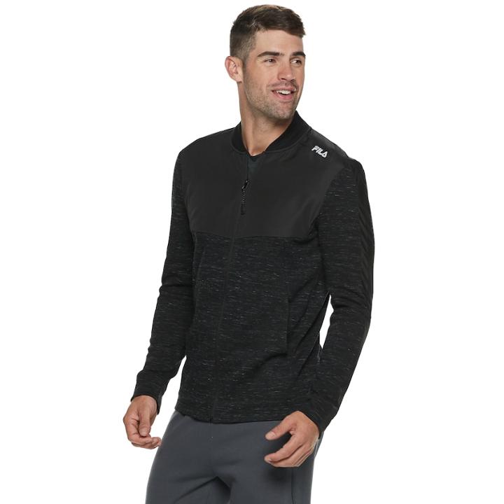Men's Fila Sport Varsity Full-zip Jacket, Size: Xl, Black