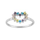 Junior Jewels Cubic Zirconia Sterling Silver Heart Ring - Kids, Women's, Multicolor