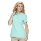 Women's Croft & Barrow&reg; Classic Solid Polo, Size: Small, Brt Blue