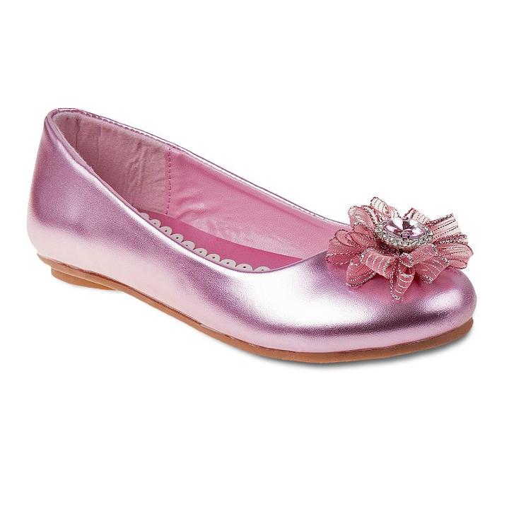 Laura Ashley Girls' Ribbon Ballet Flats, Girl's, Size: 2, Pink