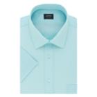 Big & Tall Arrow Regular-fit Spread-collar Short-sleeved Dress Shirt, Men's, Size: 24 Big, Blue Willow