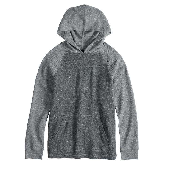 Boys 8-20 Urban Pipeline&reg; Raglan Hooded Tee, Size: Small, Med Grey