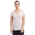 Women's Balance Collection Abby Strappy V-neck Tee, Size: Large, Light Pink