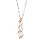 Lily & Lace Cubic Zirconia 3-stone Pendant Necklace, Women's, White