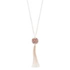 Lc Lauren Conrad Round Pave Pendant & Tassel Necklace, Women's, Pink