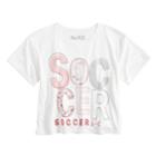 Girls 7-16 Under Armour Short Sleeve Cropped Soccer Tee, Size: Medium, White