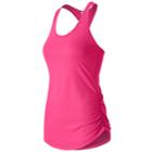 Women's New Balance The Perfect Shirred Racerback Workout Tank, Size: Small, Pink