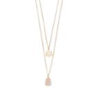 Lc Lauren Conrad Double Strand Lotus & Teardrop Pendant Necklace, Women's, Pink