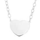 Sterling Silver Heart Link Necklace, Women's, Size: 18