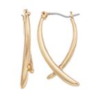 Simply Vera Vera Wang X Hoop Earrings, Women's, Gold