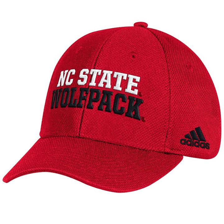 Adult Adidas North Carolina State Wolfpack Structured Adjustable Cap, Men's, Nst Red