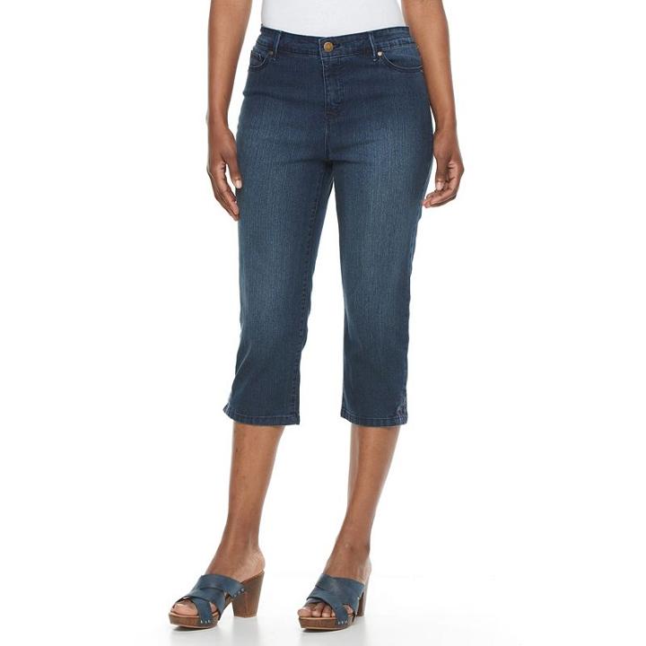 Women's Gloria Vanderbilt Jordyn Capri Jeans, Size: 8, Med Blue