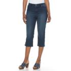 Women's Gloria Vanderbilt Jordyn Capri Jeans, Size: 8, Med Blue