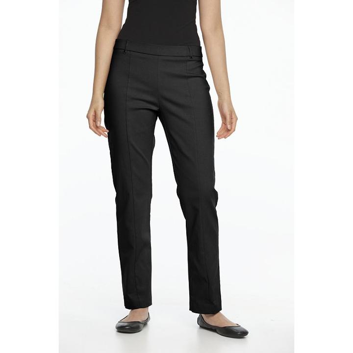 Women's Napa Valley Slimming Solution Straight-leg Dress Pants, Size: 16, Black