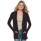 Women's Sonoma Goods For Life&trade; Ribbed Cardigan, Size: Large, Purple