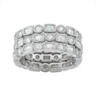 Sterling Silver Cubic Zirconia Stackable Eternity Ring Set, Women's, Size: 5, White