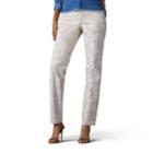 Women's Lee Straight-leg Tailored Chino Pants, Size: 4 - Regular, Cream Camo