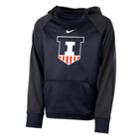 Boys 8-20 Nike Illinois Fighting Illini Therma-fit Colorblock Hoodie, Size: S 8, Blue (navy)