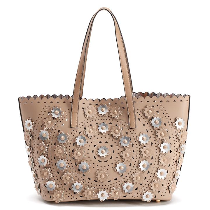 Mellow World Paloma Perforated Floral Tote, Women's, Drk Purple