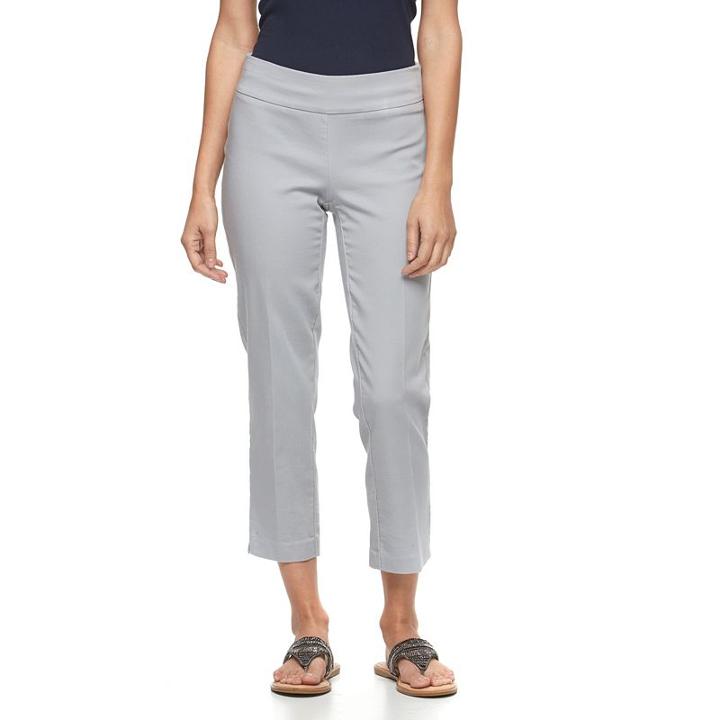 Petite Croft & Barrow&reg; Polished Ankle Pants, Women's, Size: 6 Petite, Med Grey