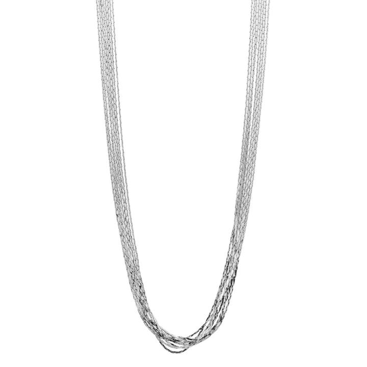 Long Multi Strand Necklace, Women's, Silver