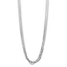 Long Multi Strand Necklace, Women's, Silver