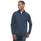 Men's Croft & Barrow&reg; Classic-fit Easy-care Interlock Quarter-zip Pullover, Size: Small, Dark Blue