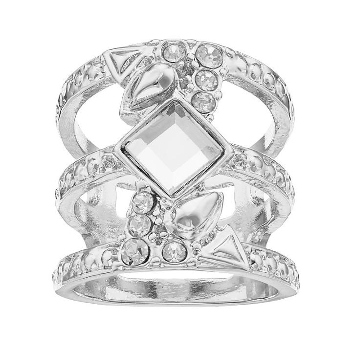 Jennifer Lopez Stacked 3-row Ring, Women's, Size: 7, Silver