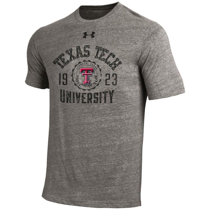 Men's Under Armour Texas Tech Red Raiders Heathered Tee, Size: Xl, Gray